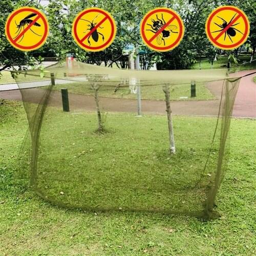 Outdoor Mosquito Net Large Indoor Camping Mosquito Insect Netting Cover Army Green Mosquito Net Travel camping Sleep Tent