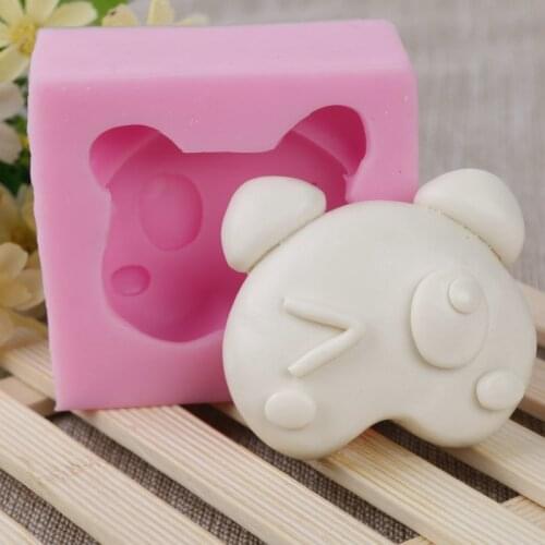 Cartoon Cute Bear Diy Handmade Soap Mold Liquid Fondant Cake Mold Ice Cream Mold Silicon Mold for Soap Making Cake Tools