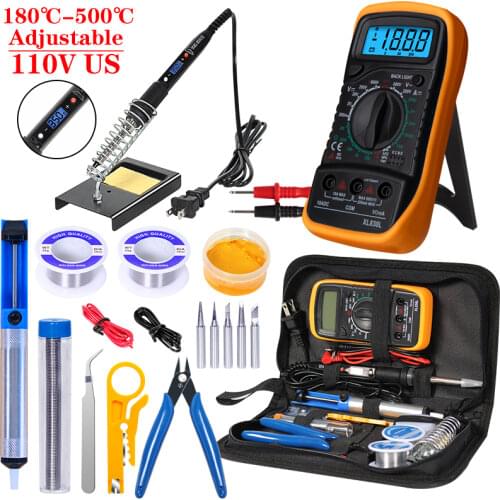Soldering iron kit 80W LCD Digital Display Adjustable temperature Wire clipper Stainless Steel Nipper Welding Tool Kits
