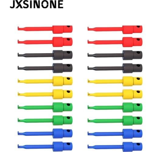 Cleqee P5001 20pcs Multimeter Lead Wire Kit Test Hook Clip Grabbers Test Probe SMT/SMD IC D20 Cable Welding