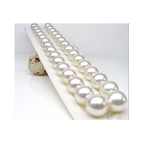 REAL AAA+ 11-12 MM SOUTHSEA WHITE PEARL NECKLACE