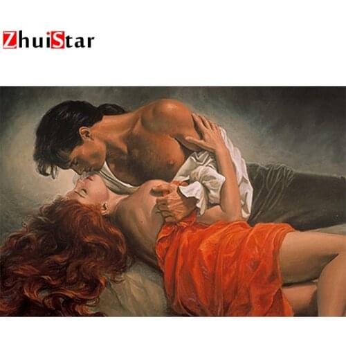 New 5D DIY diamond painting love men and women diamond embroidery full square mosaic full diamond rhinestone craft home deco ZWQ