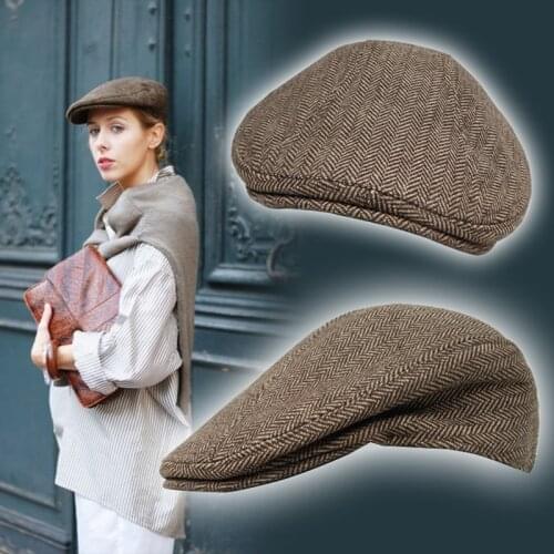 Autumn Winter Men Hats Berets British Western Style Wool Advanced Flat Ivy Cap Women Classic Vintage Beret CapTommy Shelby BLM82