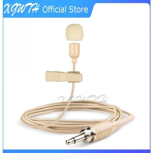 Lavalier Microphone Condenser Omnidirectional Tie Clip Lapel Mic For Bodypack Transmitter System 3.5mm Mono Male Screw Plug