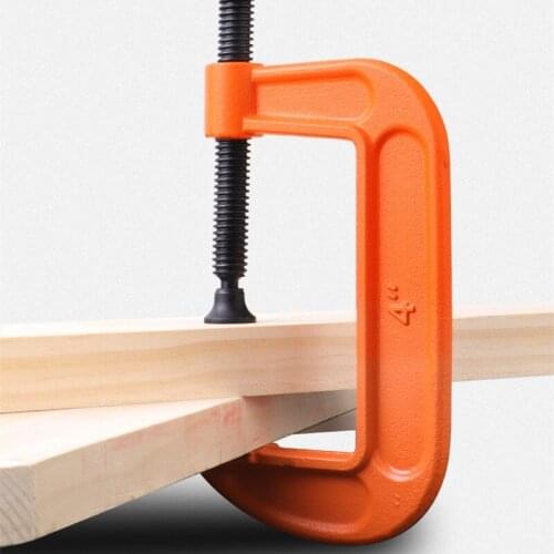 Adjust Heavy Duty G Clamp 1-5 inch C/W Soft Jaw Pads Stationary Fixture Vise Grip Ductile Iron For Woodwork Metal Clamping Tools