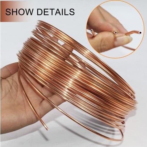 2M Soft Copper Tube Pipe OD 4mm X ID 3mm For Refrigeration Plumbing Tool Copper Tube For Generators Busbar Cable Switchgear