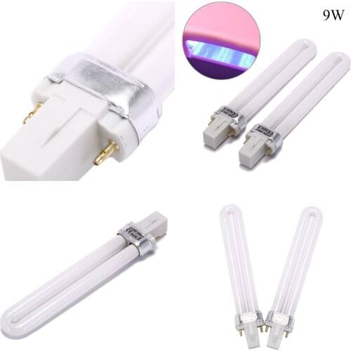 2/3pcs U Shape UV Lamp Tube 9W Replacement Light Tube Bulb For UV Gel Polish Curing Lamp Dryer Light For DIY Nail Art