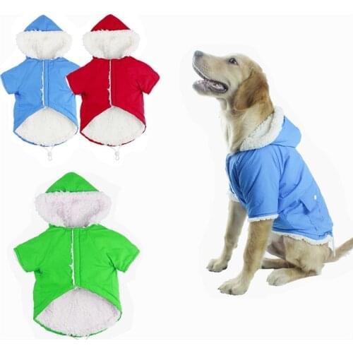 Keep Warm Fleece Thicken Pet Dog Clothes Winter Dog Coat Jacket Puppy Chihuahua Solid Dog Costume For Small Medium Dogs