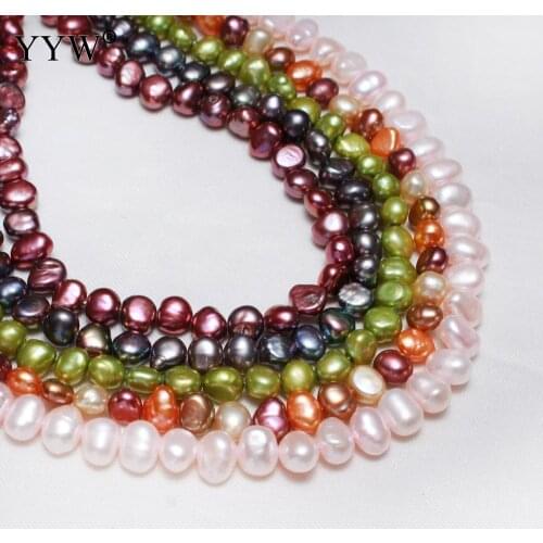 YYW High Quality Cultured Baroque Freshwater Pearl Beads Nuggets 6-7mm Sold By Strand pearl beads for jewelry making