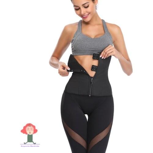 Women Latex Waist Trainer Body Shaper Corsets with Zipper Cincher Corset Top Slimming Belt Black Shapers Shapewear Plus Size