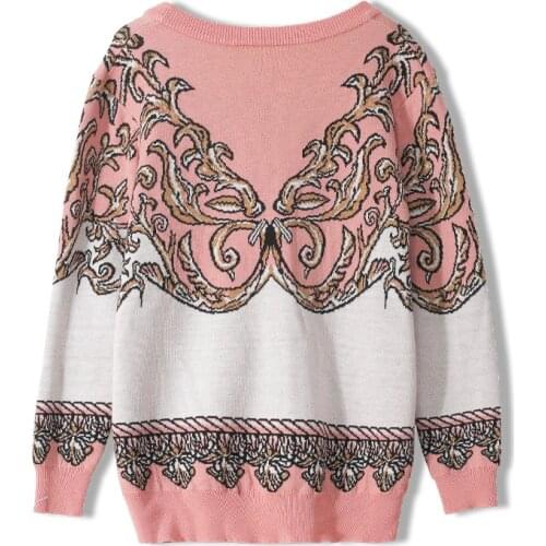 2020 Vintage Runway Top Fashion Clothes Tide High Quality Women V-neck Long Sleeve Embroidered Loose Knit Lady Cardigan Sweaters