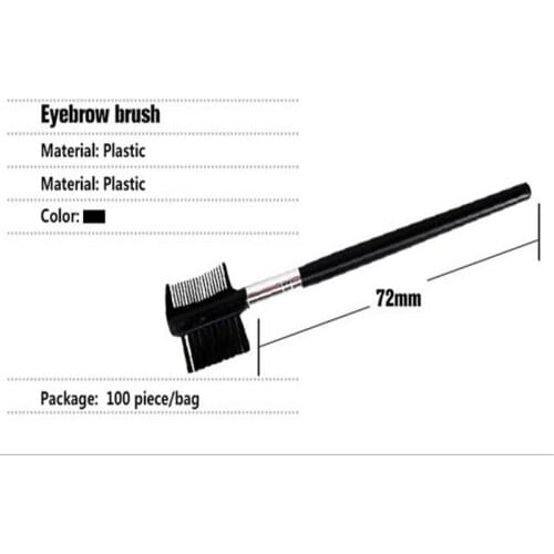 100 Pcs/ Lot Makeup Brushes Professional Eyebrow Eyelash Dual-Comb Extension Comb Cosmetics By Free Shipping