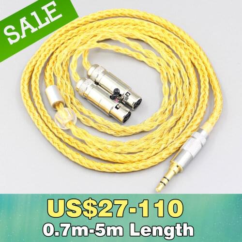 16 Core OCC Gold Plated Braided Earphone Cable For Audeze LCD-3 LCD-2 LCD-X LCD-XC LCD-4z LCD-MX4 LCD-GX LN007373