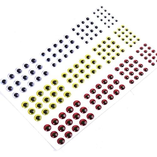 183Pcs 3D Holographic Fishing Lure Eyes For Fly Tying, 3mm 4mm, 5mm, 6mm