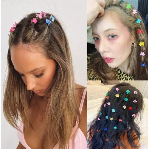 20/40 pcs/bag cute mini small hairpin girl flower rabbit baby hairpin child hairpin hairpin kid hair accessory set