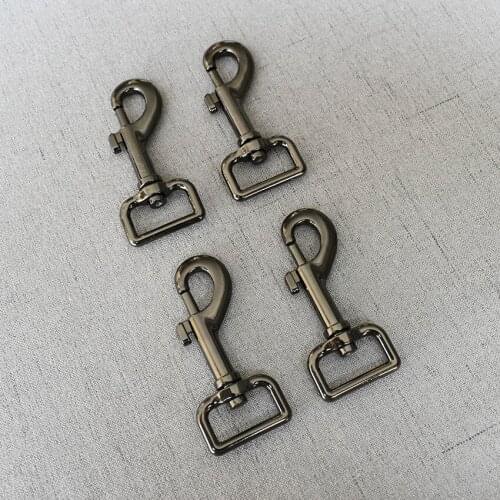 20 Pieces 25mm Gun Black Hooks Clips Shape Carabiner Alloy Buckle Key Chain Gift Practical Key Ring Safe Clasps Key buckle belt