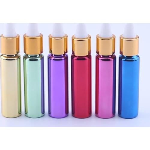 10ml UV Empty Dropper Bottle essential oil Glass Aromatherapy Liquid Drop for massage Pipette Bottles Refillable 200PCS