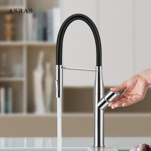 Asras 3059 European Style304 Stainless Steel Pull Down Kitchen Faucet Rotatable Hot And Cold Tap Kitchen Sink Washbasin Mixer