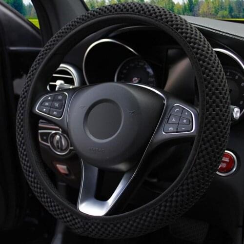 Car Steering Wheel Covers PU Leather Car Styling Steering Wheel Non-Slip Protective Cover For BMW Audi Peugeot Honda Kia Hyundai