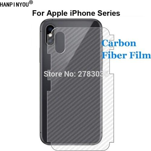 For Apple iPhone 11 Pro X Xs Max Xr SE 2020 6 6s 7 8 Plus Full Cover 3D Carbon Fiber Back Side Film Screen Protector (Not Glass)