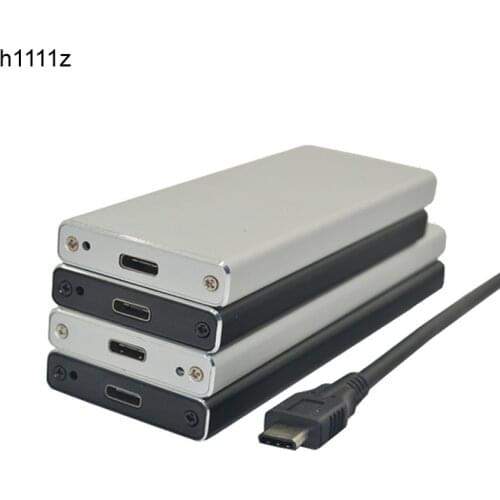 HDD Case M.2 NGFF B Key SSD to USB 3.1 Type-C Enclosure 5G 10G Card Converter Adapter External HDD Enclosure Case + USB3.1 Cable