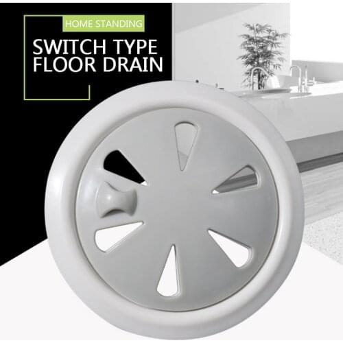 Round ABS Plastic Floor Drain Anti-blocking Filter Mesh Bathroom Anti-hair Rotary Switch Sewer Anti-odor Cover For Home Bathroom