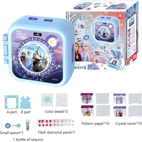 Disney Frozen Girls 3D Sticker Maker Machine Elsa Anna Magic Set DIY Birthday Gift Kid Toys Funny Princess Doll