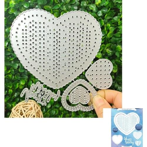 Suitable for Valentines Day frame metal cutting die and DIY scrapbook photo album 3D greeting card making new love 2021