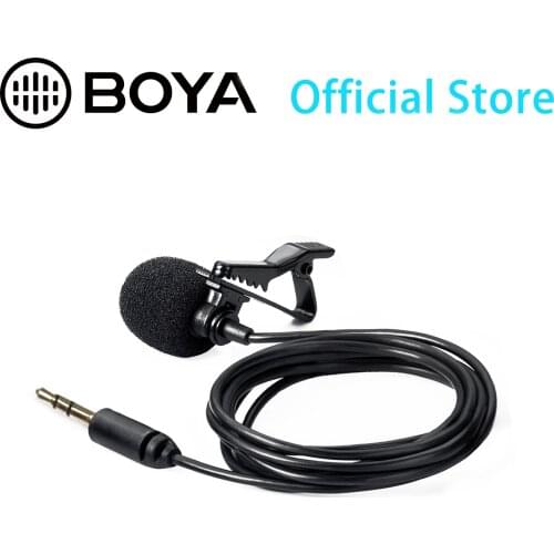BOYA BY-LM4 PRO 2.4G Wireless Lavalier Microphone Lapel Microphone for BY-WM4 DSLR Camera Smartphone