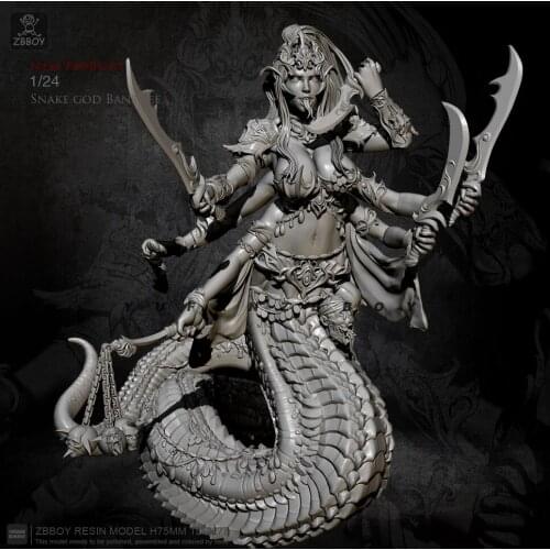 1/24 Resin Figure Kits Snake body Demon Model Self-assembled TD-2277