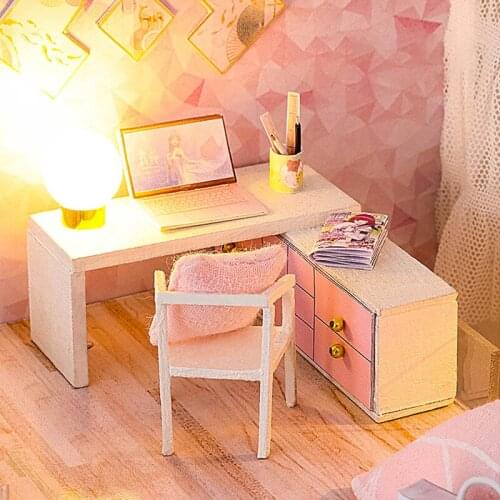 DIY Miniature Doll House Kit Mini Toy House Manual Creatives with Dust Proof Cover For Kids Adults ALI88