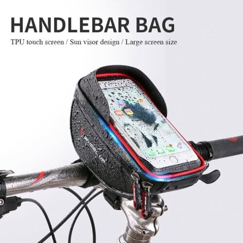 Rainproof Bicycle Bag Phone Holder Bags Touch Screen Cycling Head Tube Handlebar Mount Bag Universal MTB Bike Cell Phone Case