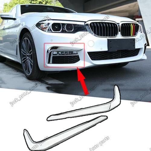 Fit for BMW 5 Series G30 2017 2018 Sport Front Fog Light Lamp Eyelid Cover Trim