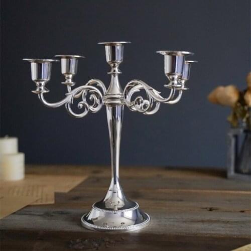 Moments 5-Arms European retro decorative candle holders wedding decoration furniture romantic candlelight dinner
