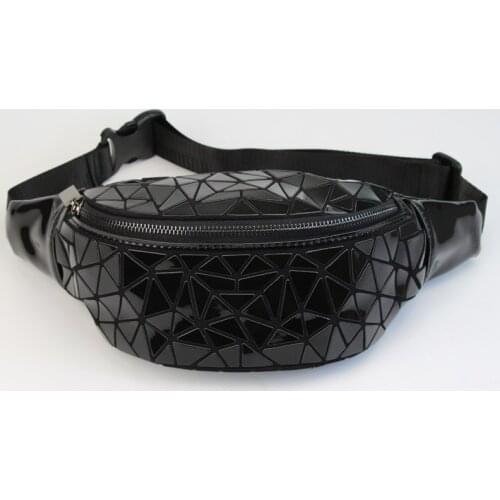 Fashion Women Waist Fanny Packs Geometry Waist Bags Belt Bag Sequin Fanny Pack Female Luminous Waist Packs Chest Bag sac banane