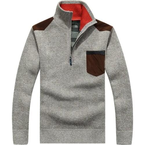 Pullover Coat Mens Thicken Knit Sweaters Winter Spring Coats Jumper Zipper Pullover Sweater Mens Knitting Tops Men Clothing XXL