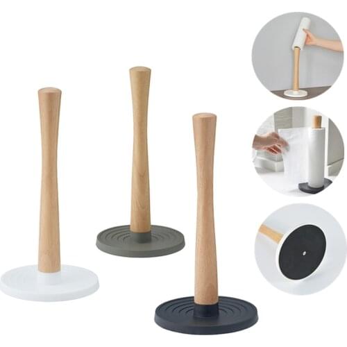 Durable Wooden Desktop Toilet Roll Paper Holder Tissue Storage Rack Home Decor Kitchen Napkin Shelf