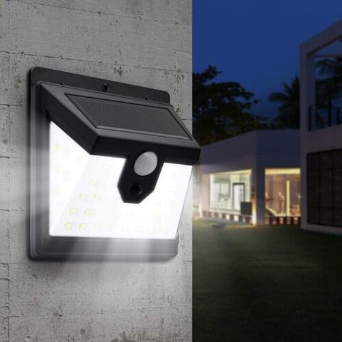PIR Motion Sensor Solar Light Outdoor Solar Powered LED Garden Light Waterproof Emergency Wall Lamp With Cable Ene