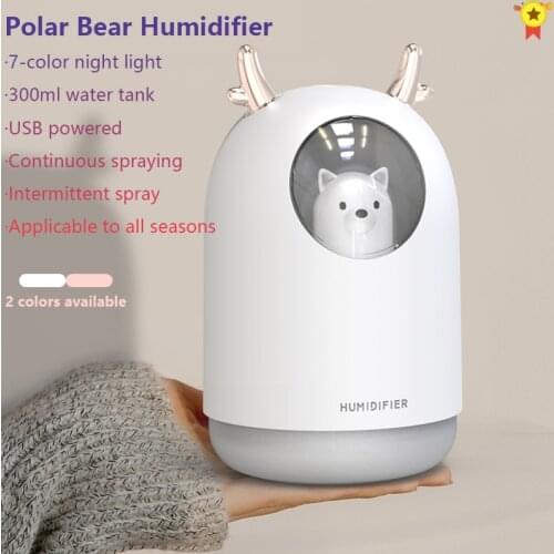 High Quality 300ML Ultrasonic Air Humidifier Aroma Essential Oil Diffuser for Home Car USB Fogger Mist Maker with LED Night Lamp