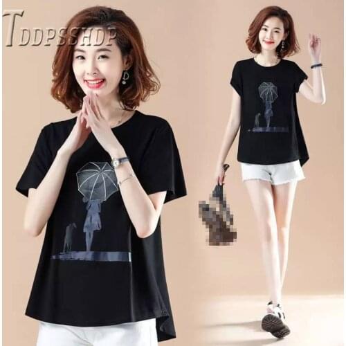 2019 Summer Round Neck Women T Shirt 3 Color Can Choose Female Tee Shirts