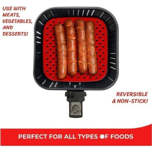 1pc Reusable Airware Air Fryer Lined round Square With Non-slip Silicone Air Fryer Accessories For Cosori NuWave Chefman Dash