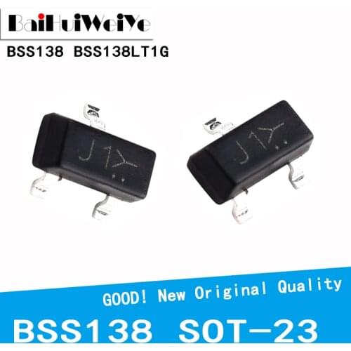 100PCS/Lot BSS138 SOT23 BSS138LT1G SOT SOT-23 SMD BSS138LT 138 J1 SMD N-Channel New Original