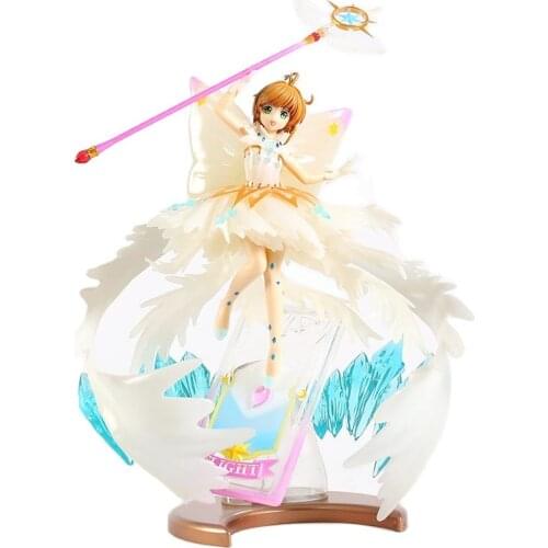 19-35CM Anime Figure Card Captor Sakura Kinomoto Sakura Hello Brand New World PVC Action Figure Model Beautiful Toy Figurine