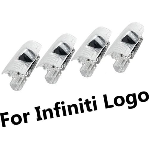 2-4 pcs For Infiniti Logo Car Door Badge Lights For FX G M EX Q50 Q60 Q70 QX50 QX70 QX80 Projector Ghost Shadow Lamp Car Styling