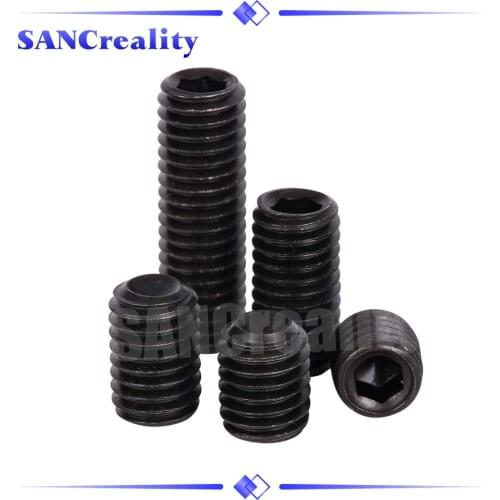 25PCS Black Oxide 304 M4 hexagon socket set screws with cup point inner hexagon concave end tightening set screw DIN916 GB8