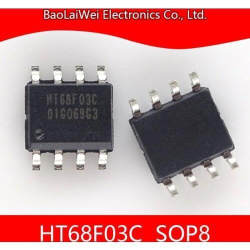 200pcs HT68F03C SOP8 ic chip Electronic Components Integrated Circuits Small Package Enhanced Flash Type 8-Bit MCU with EEPROM