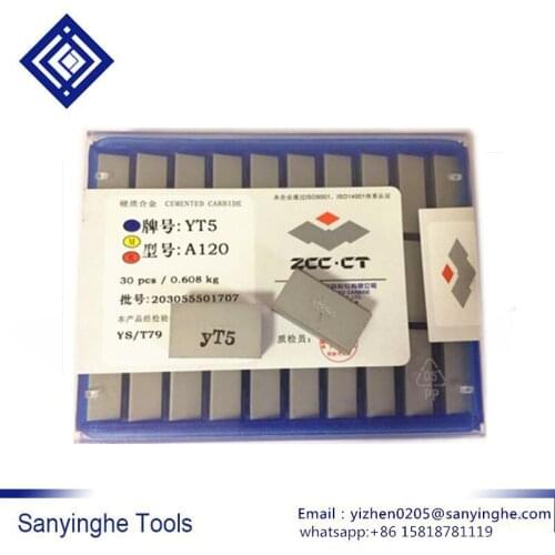 A120 YG6 / YG8 / YW1 / YW2 / YT5 / YT14 / YT15 carbide welding inserts brazed insert (30pcs/lots )