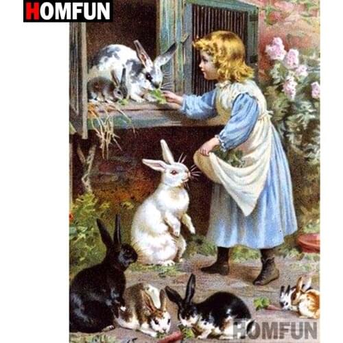HOMFUN Full Square/Round Drill 5D DIY Diamond Painting "Character painting" Embroidery Cross Stitch 5D Home Decor A08736