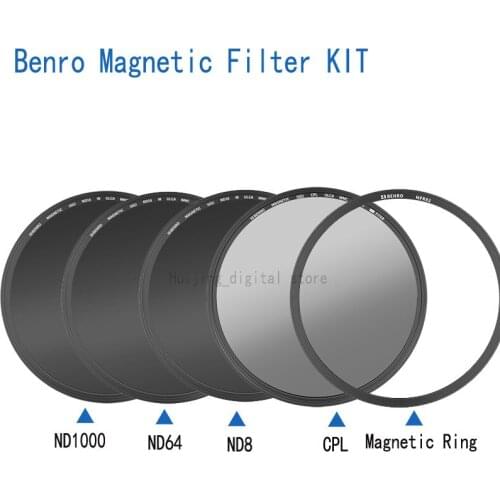 Benro 82mm Magnetic Circular Filter Kit CPL+ ND8+ND64+ND1000+Magnetic ring camera lens filters