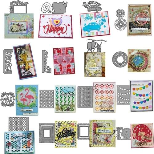 CH 2021 New Arrival Hearts and Circle Metal Cutting Dies Embossing Scrapbooking Stencil Craft Cut Dies For DIY Card Hand